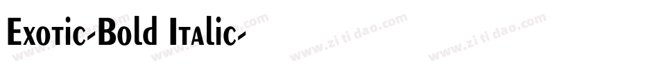 Exotic-Bold Italic字体转换
